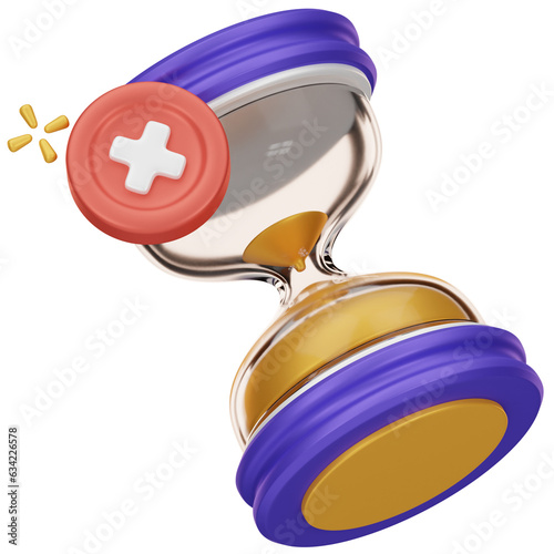 Expired Time Warning 3D Icon