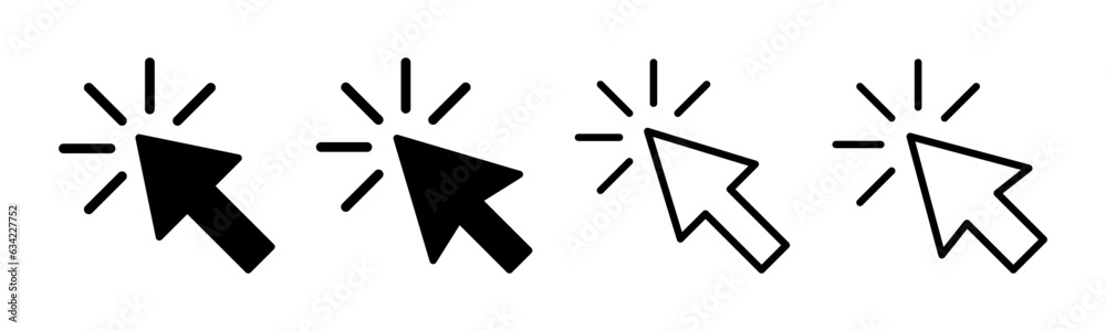 Click icon set illustration. pointer arrow sign and symbol. cursor icon Click icon set illustration. pointer arrow sign and symbol. cursor icon