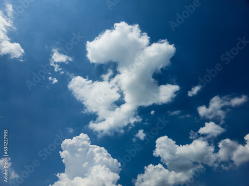 Blue Sky and Abstract White Clouds