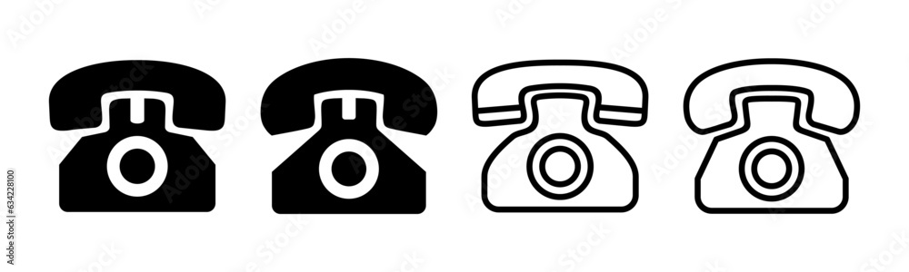 Telephone icon set illustration. phone sign and symbol Telephone icon set illustration. phone sign and symbol