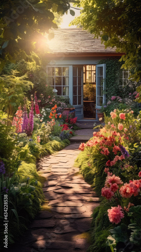 A beautiful flower garden on a sunny day © Leigh Henson