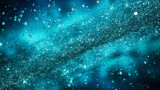 Teal and Silver Glittery Galaxy A Sparkling and Magical Background for Your Space or Fantasy AI Generated