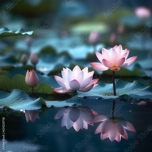 photo of blooming lotus plant