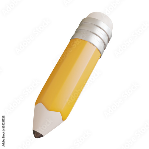 pencil 3d Illustrations,school equipment