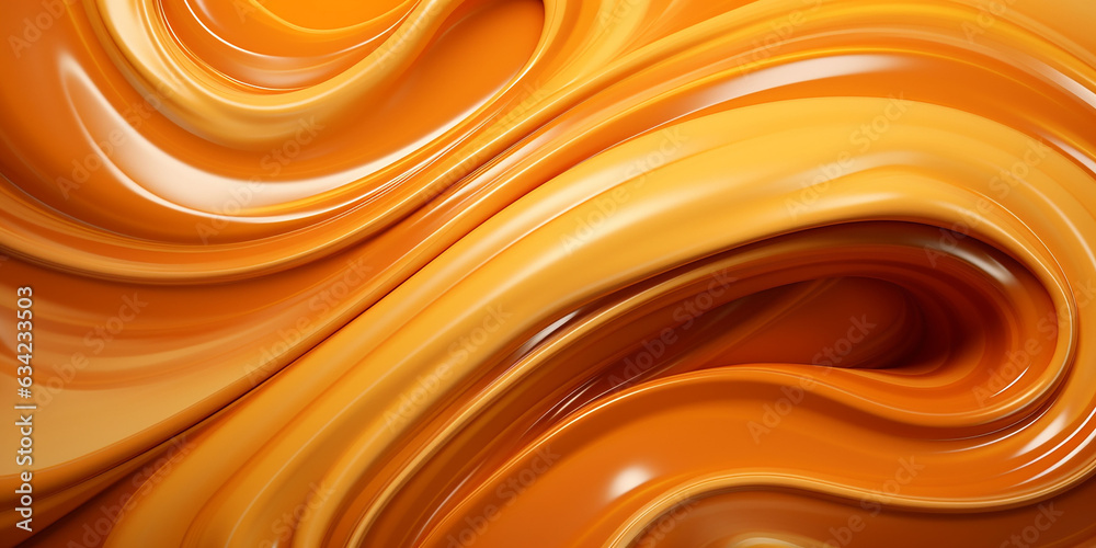 The background is a sensory delight with its glossy, delectable caramel texture. The background is a sensory delight with its glossy, delectable caramel texture.