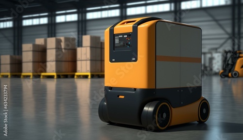 Automated guided vehicle in warehouse logistic and tra Generative Ai