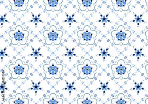 Seamless cold tone pattern vector