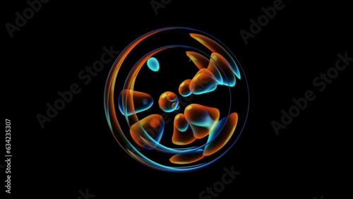 Bubble Universe Technology Science Experiment Motion Graphics. Abstract DJ Event Digital Technology Animation. photo
