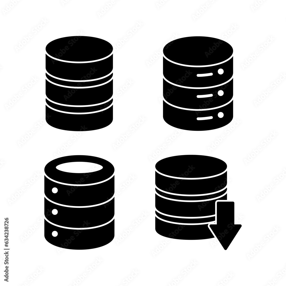 Database icon vector. server icon. storage Database icon vector. server icon. storage