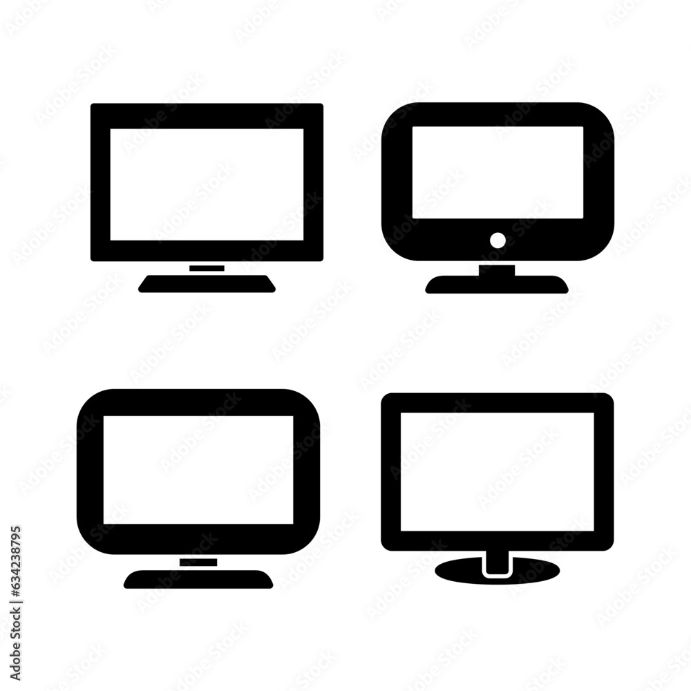 Computer icon vector. computer monitor icon. Computer icon vector. computer monitor icon.