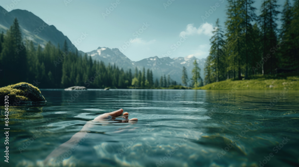 kayaking on the river