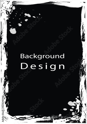 The background grunge with brush marks black and white.