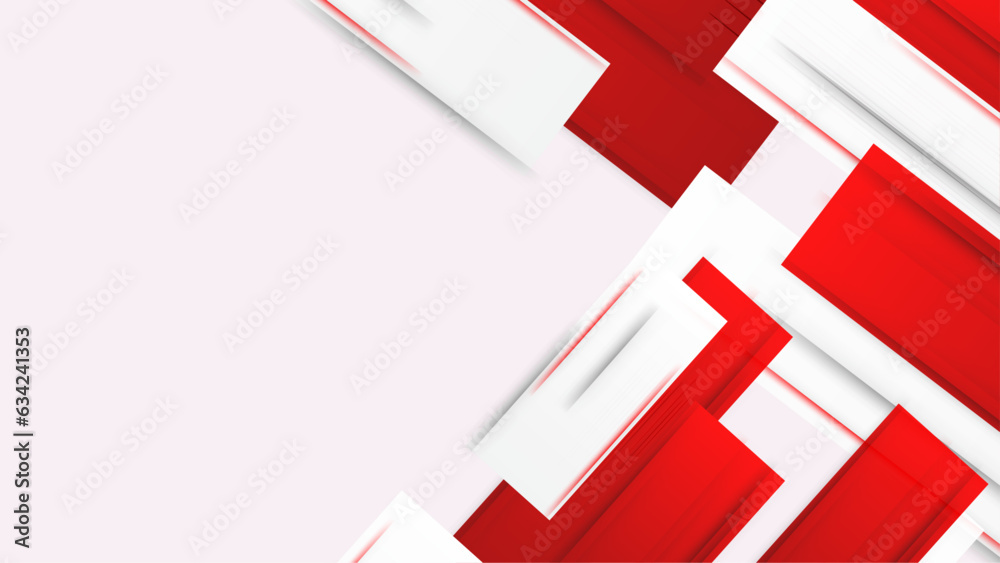 Obraz premium Geometric elements red color abstract background.