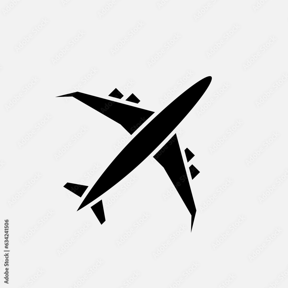 Plane Icon. Traveler, Transporter.  Aircraft Symbol - Vector.    
