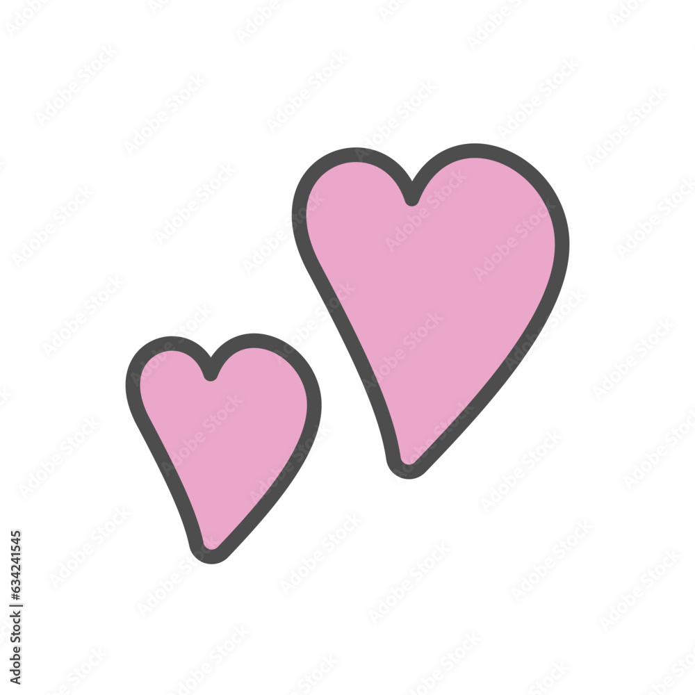 Doodle Heart Sketch Vector illustration