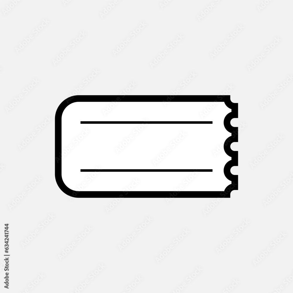 Ticket Icon. Entry Sign, Coupon. Pass, Permit. Entry Permissions, Access Symbols – Vector Ticket Icon. Entry Sign, Coupon. Pass, Permit. Entry Permissions, Access Symbols – Vector