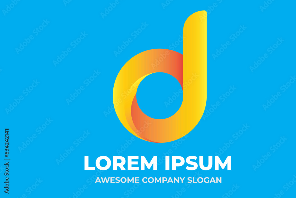 D Alphabet Logo Design illustration D Alphabet Logo Design illustration