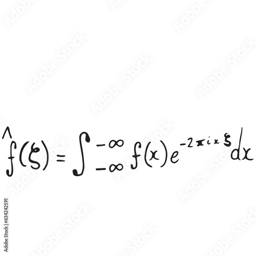 Foto Digital png illustration of scientific maths equation on transparent background