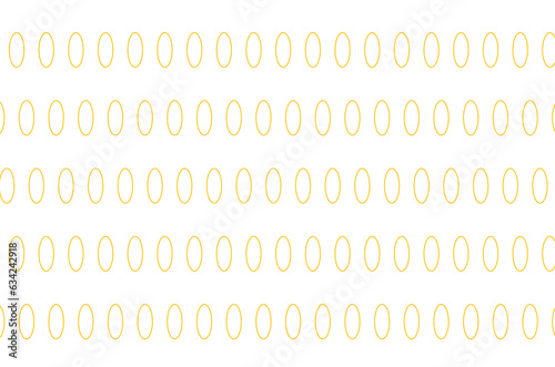 Digital png illustration of equally spaced rows of yellow ovals on transparent background