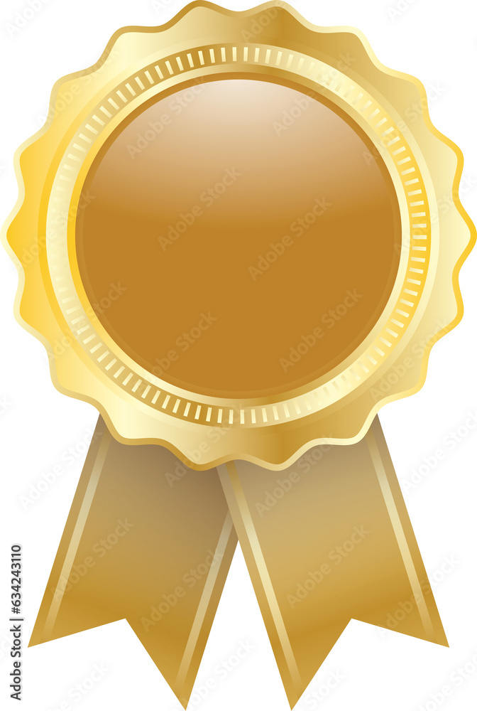 Digital png illustration of golden badge with copy space on transparent background Digital png illustration of golden badge with copy space on transparent background