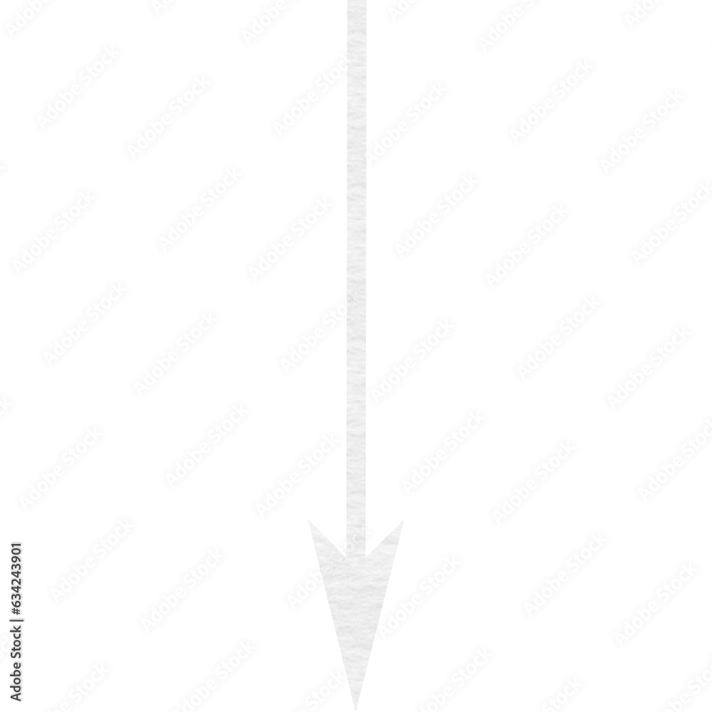 Digital png illustration of white arrow on transparent background