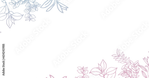 Digital png illustration of foliage decoration with copy space on transparent background