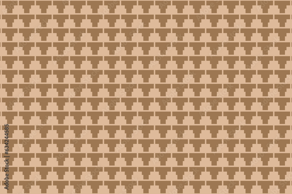 Brown triangular pixelated pyramid pattern background. Vector illustration. Brown triangular pixelated pyramid pattern background. Vector illustration.