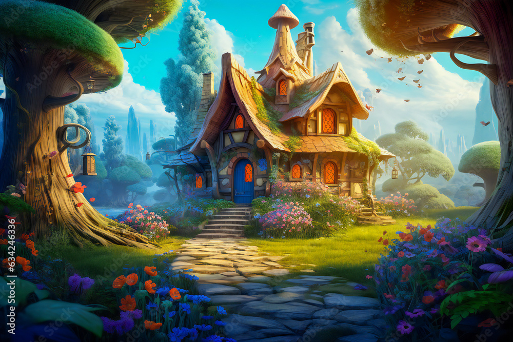 Fairy house in a magic forest Fairy house in a magic forest