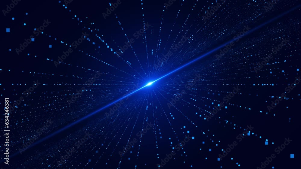 4K 3D Digital technology metaverse blue background, cyber information, speed connect communication, innovation future meta tech, internet network connection, Ai big data. Cloud network. IOT ai science