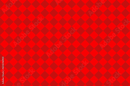Red chess board pattern with quilted square diamonds