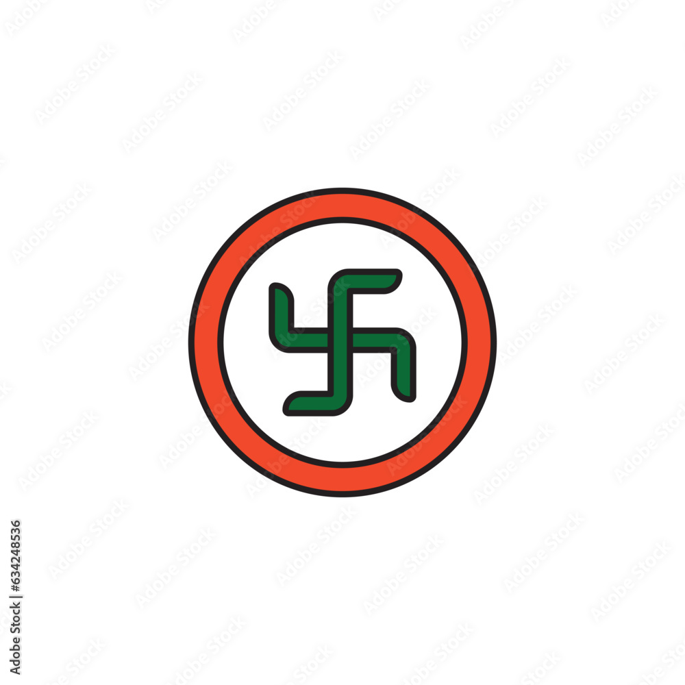 Swastika icon design with white background stock illustration Swastika icon design with white background stock illustration