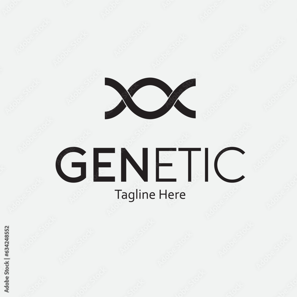 Genetic logo concept vector design Genetic logo concept vector design