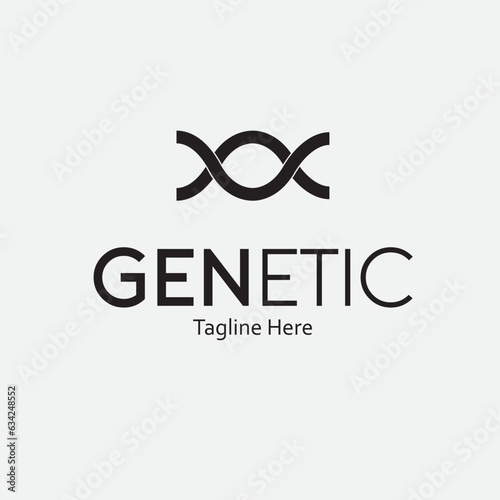 Genetic logo concept vector design