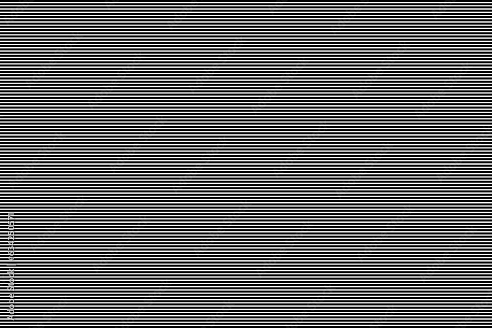 Black and white thin lines seamless pattern vector illustration. TV screen linear stripes texture background.