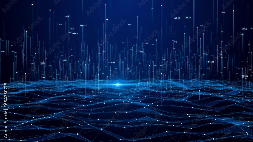 Futuristic cyber environment digital motion abstract matrix big data analytic artificial intelligent background. hyper warp space in the tunnel. virtual reality, cyber futuristic sci-fi background