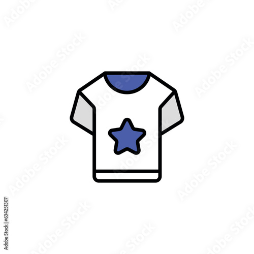 Custom T Shrit icon design with white background stock illustration