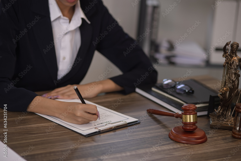Justice and law concept. Law, legal judgement, courtroom gavel, African American attorney, lawyers discussing contract or business agreement at law firm office, Lawyer woman, Justice and law concept. Law, legal judgement, courtroom gavel, African American attorney, lawyers discussing contract or business agreement at law firm office, Lawyer woman,