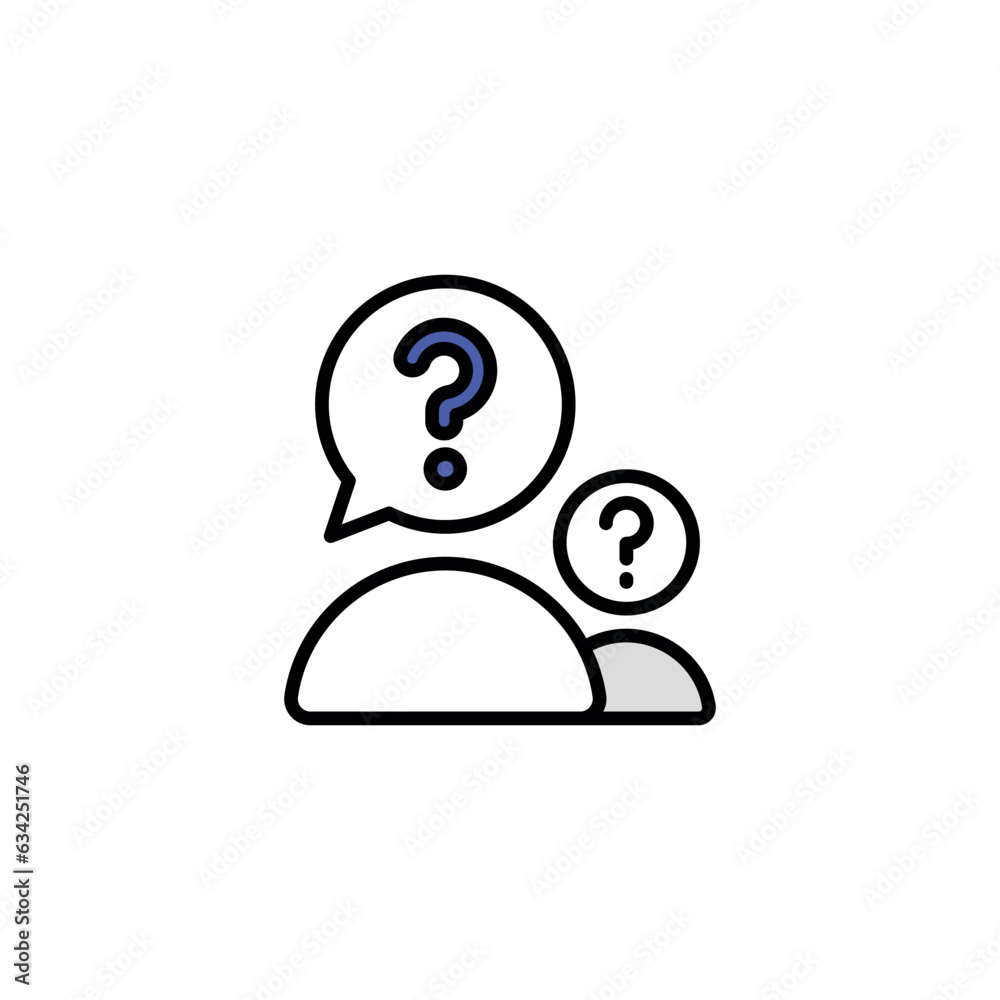 Customer Queries icon design with white background stock illustration Customer Queries icon design with white background stock illustration