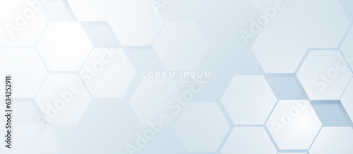 Abstract 3b white hexagon digital, futuristic, technology concept background. Modern Landing Page, Template, and websites. Vector illustration