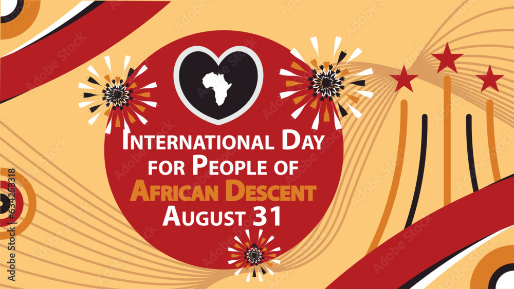 Vetor de International Day for People of African Descent vector banner ...