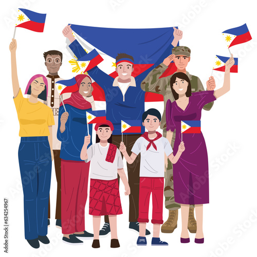 National Day, Filipinos people celebrating Philippines Independence Day