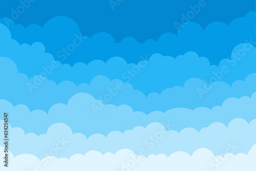gradient Blue sky clouds background