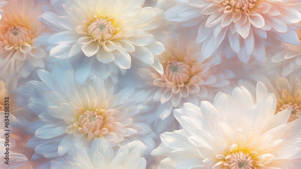 soft pastel delicate chrysanthemum flowers softcolor abstract background femininity tenderness cosmetics fragrance