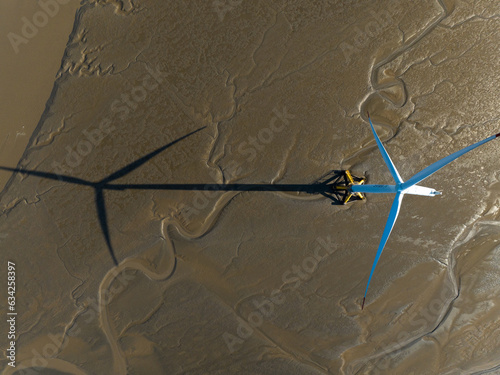wind turbine on the beach