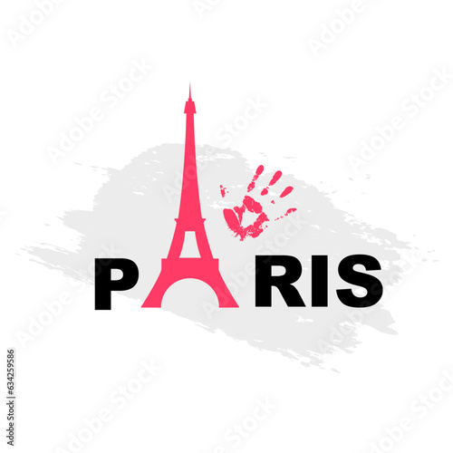 France Paris Eiffel Tower, Letter A.Logo Vector Design. 
Romantic logo.