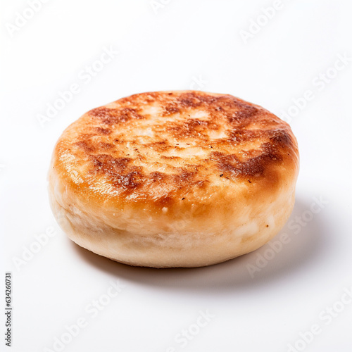 English Muffin on white background