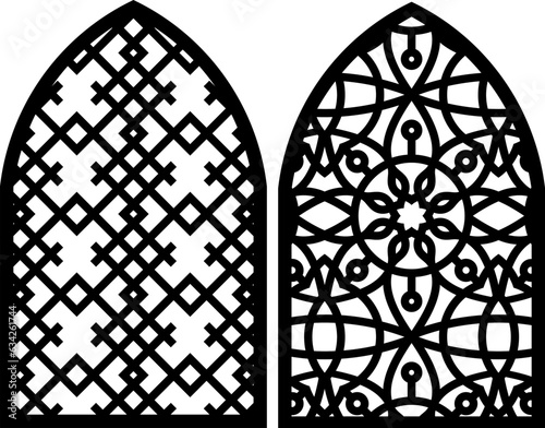 Simple Vector Pattern for Laser Cutting, Decoration, and Ornament. Metal design, wood carving, vector