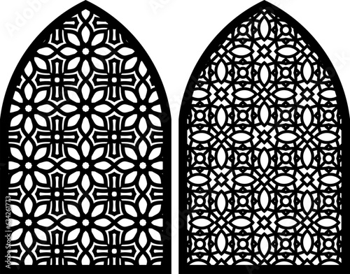 Simple Vector Pattern for Laser Cutting, Decoration, and Ornament. Metal design, wood carving, vector