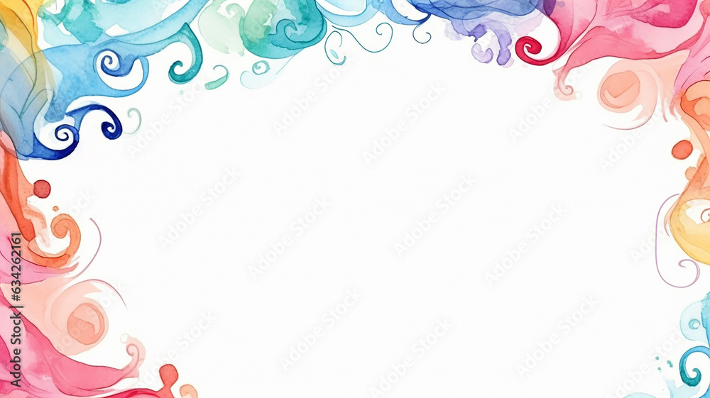 ink spots paint multicolored spectrum on a white background frame blank form ink spots paint multicolored spectrum on a white background frame blank form