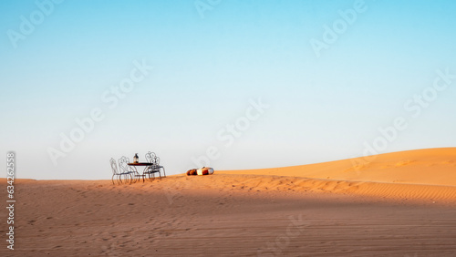 Alba nel deserto di Merzouga, Marocco